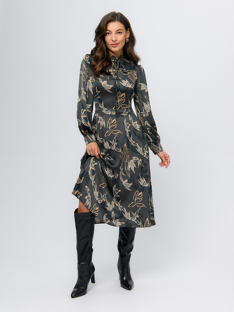 

Платье женское 1001dress 102688 серое 40 RU, Серый, 102688