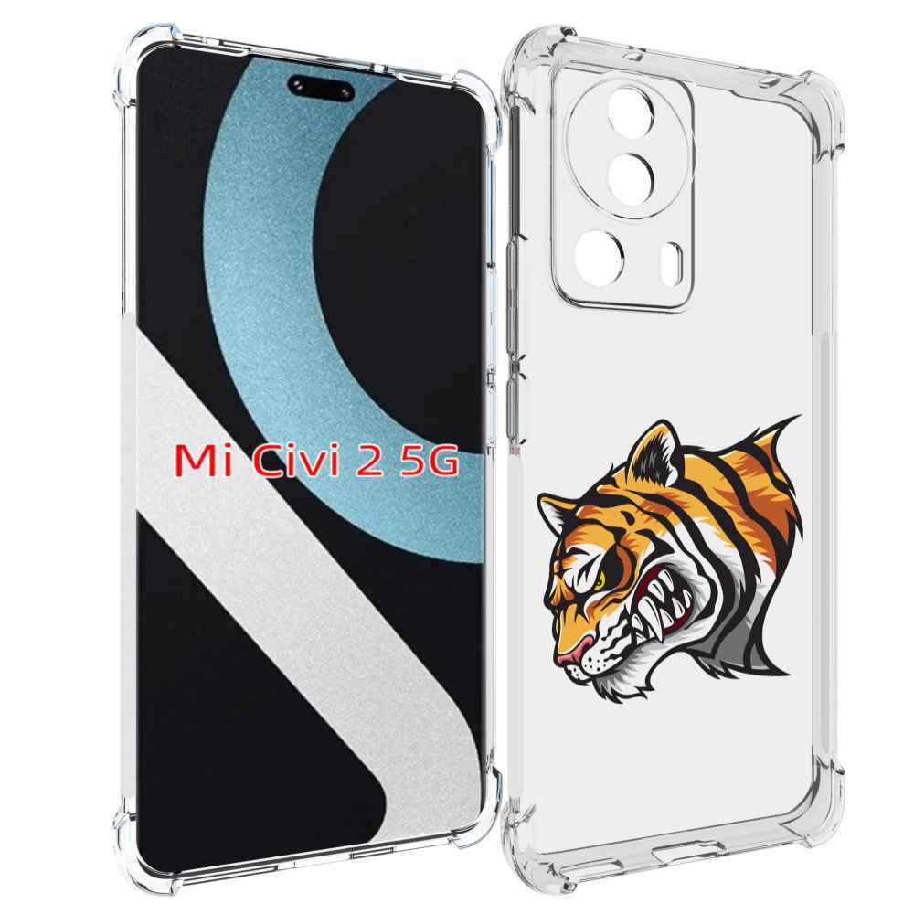 

Чехол MyPads Тигр для Xiaomi Civi 2, Прозрачный, Tocco