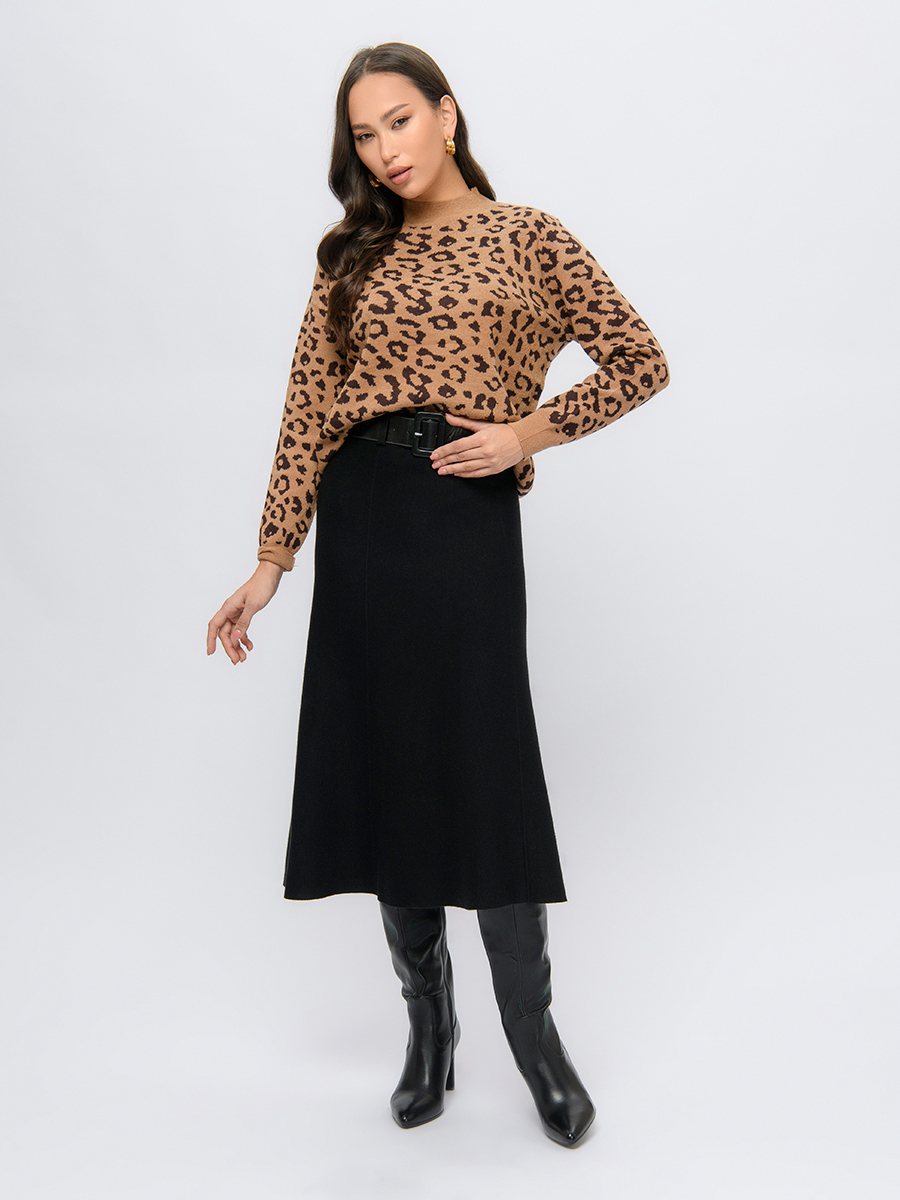 

Юбка женская 1001dress 303106 черная 42-46 RU, Черный, 303106