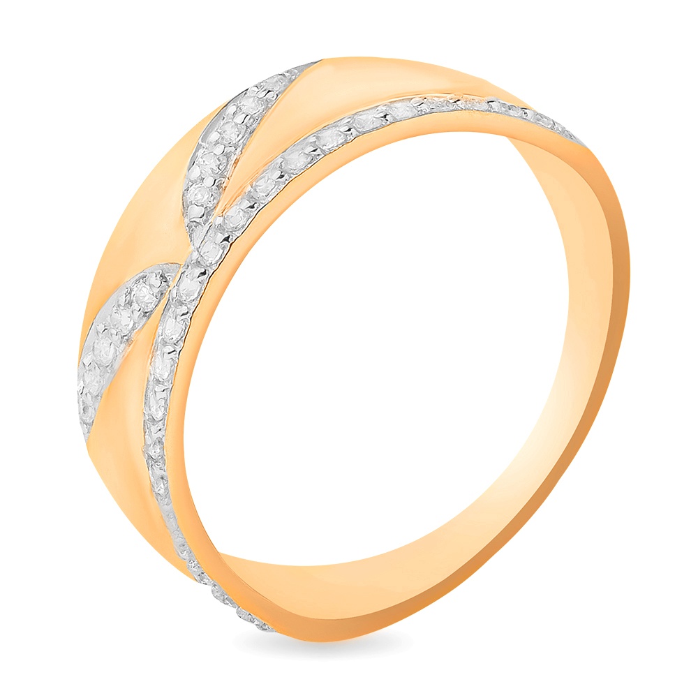 

Кольцо женское из красного золота с фианитом 585Gold 301011437, р, 301011437