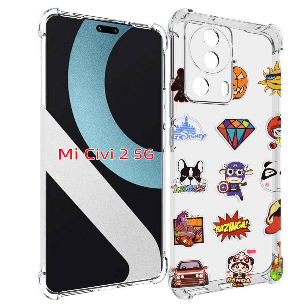 

Чехол MyPads Стикеры-2 для Xiaomi Civi 2, Прозрачный, Tocco