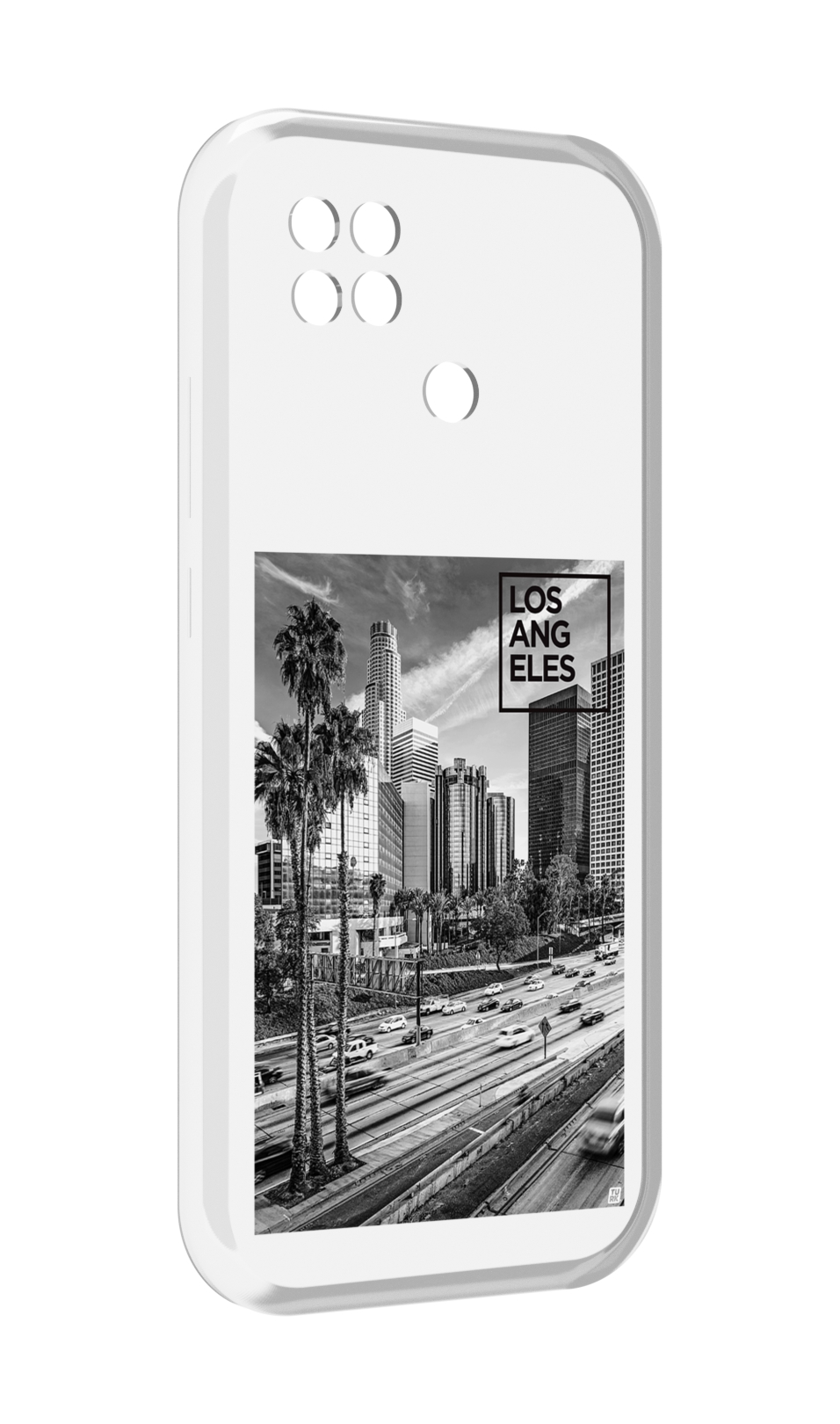 

Чехол MyPads черно белый лос анджелес для Xiaomi Poco C40, Прозрачный, Tocco