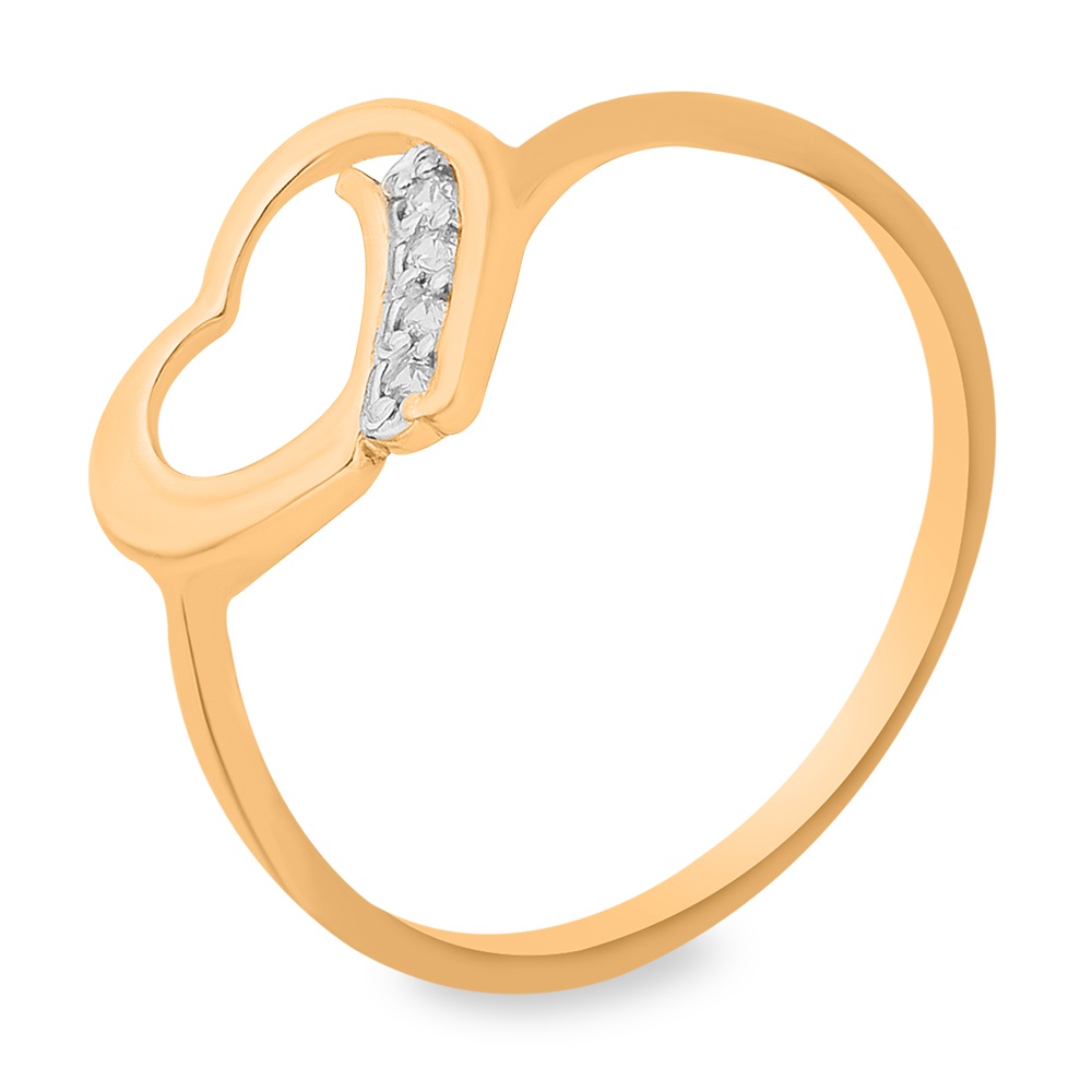 

Кольцо женское из красного золота с фианитом 585Gold 301011463, р, 301011463