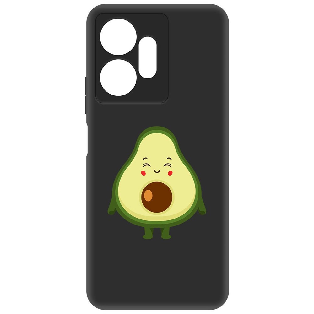 

Чехол-накладка Софт Авокадо Милый для Infinix Zero 20 4G, Черный