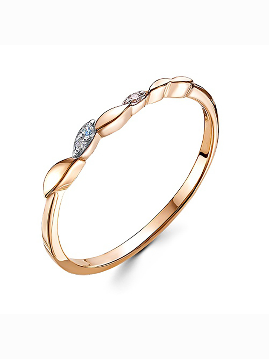 

Кольцо женское из красного золота с фианитом 585Gold 301011445, р, 301011445
