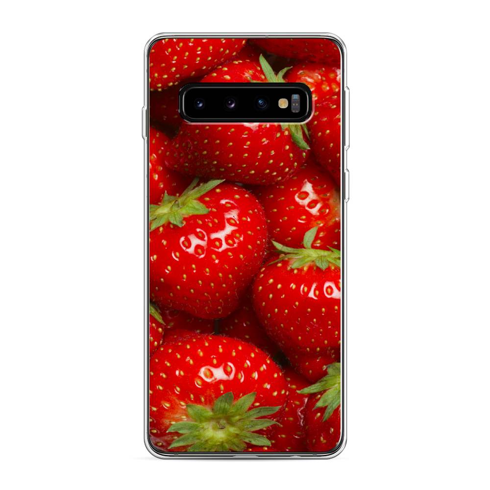 

Чехол Awog на Samsung Galaxy S10 "Клубника", Разноцветный, 27050-10