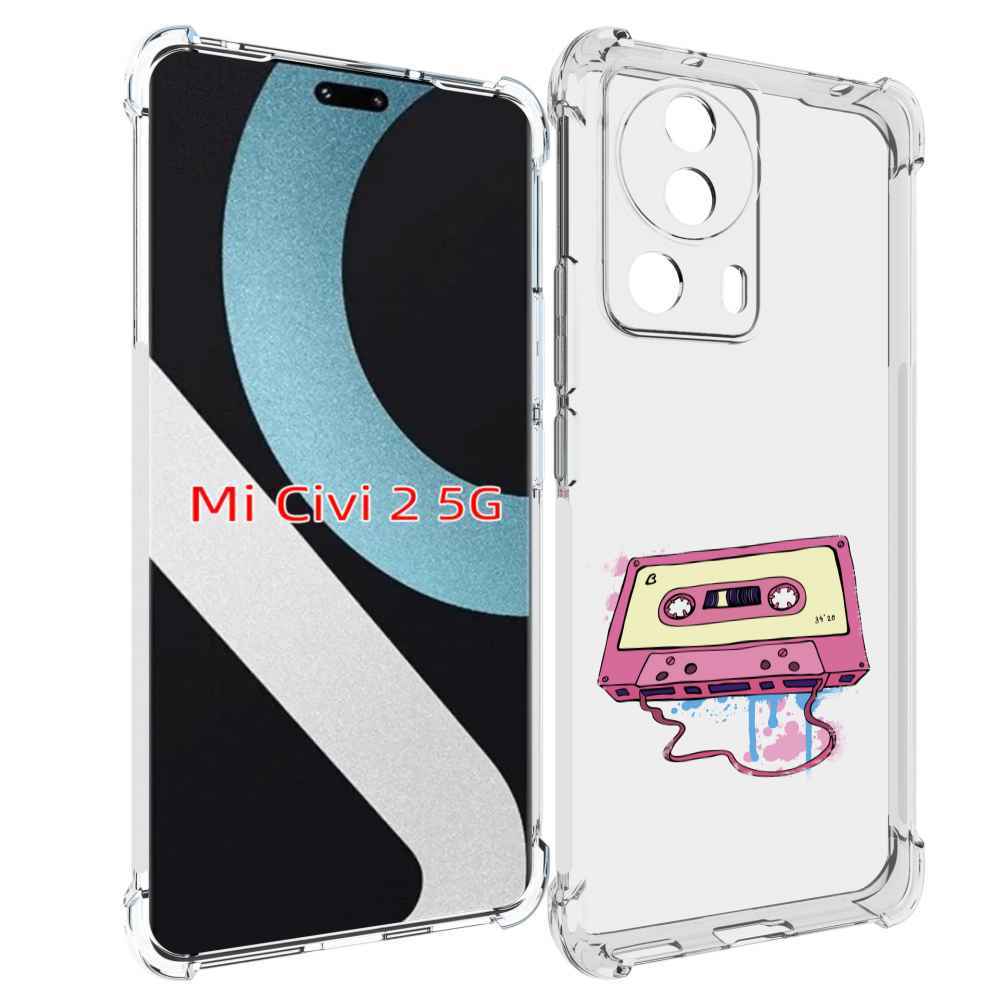 

Чехол MyPads Розовая кассета для Xiaomi Civi 2, Прозрачный, Tocco