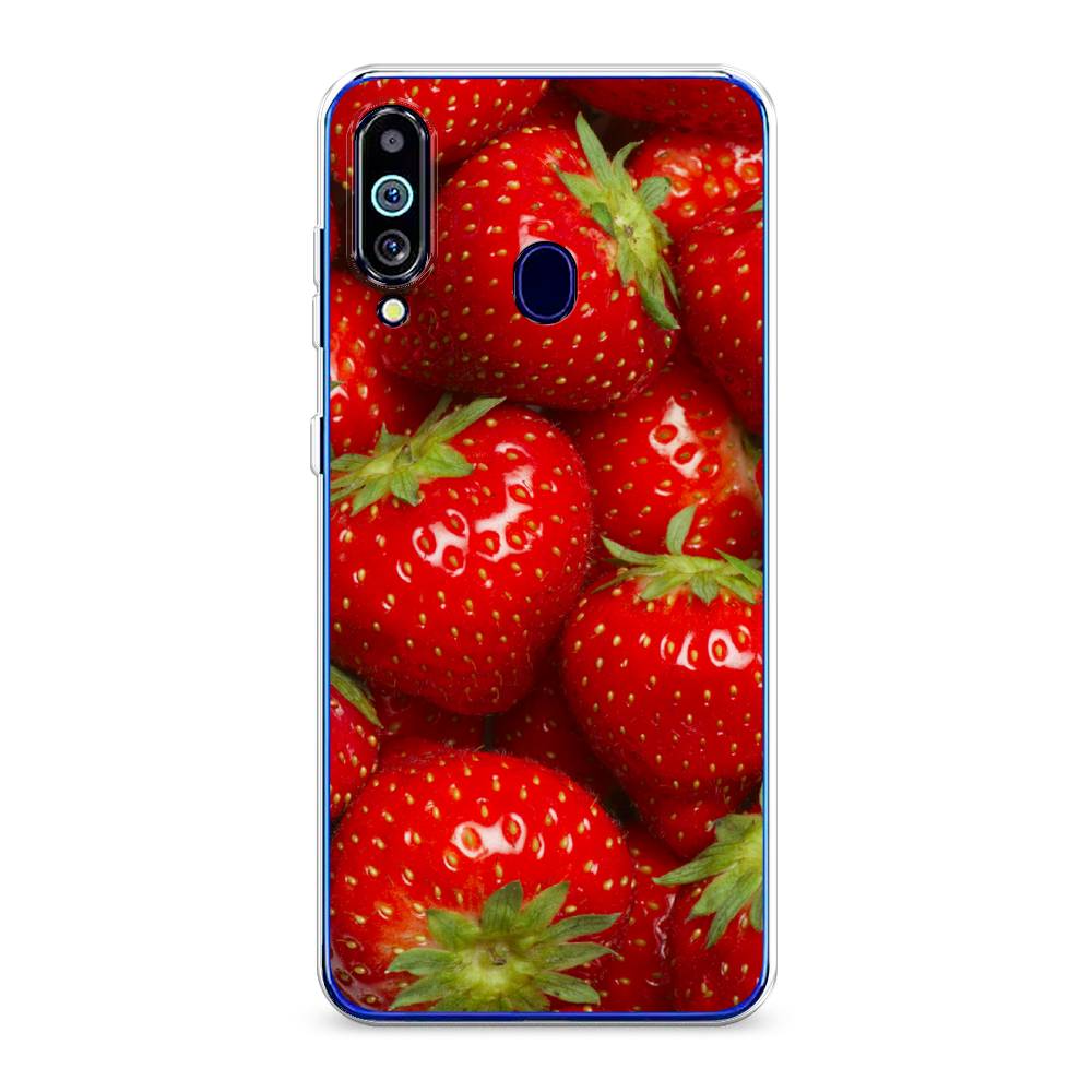 

Чехол Awog на Samsung Galaxy M40/A60 "Клубника", Разноцветный, 28750-10