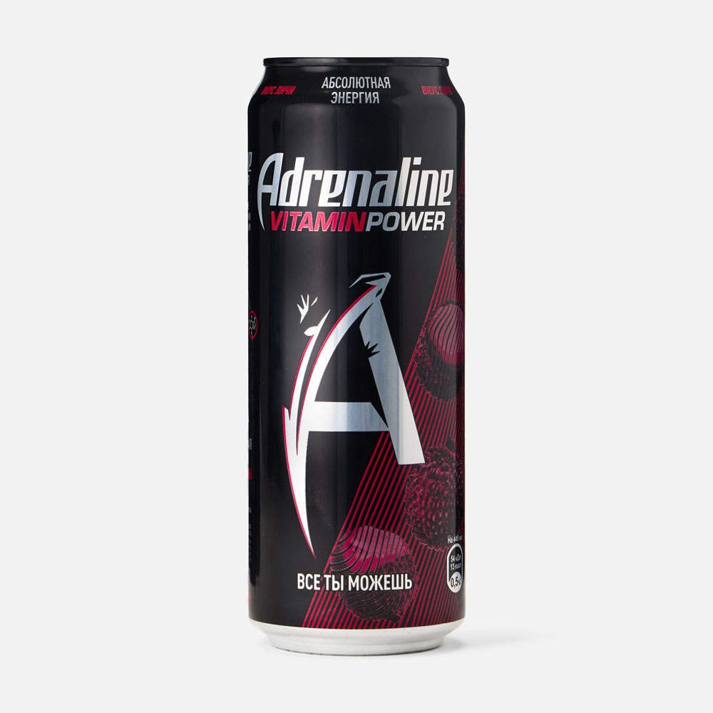 

Adrenaline Rush Vitamin Power, без сахара, личи, 0,449 л