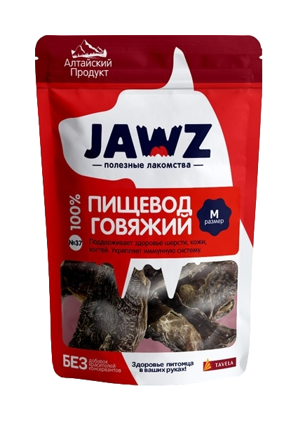 

Лакомство для собак JAWZ Пищевод говяжий №37, M, 9 шт по 60 г