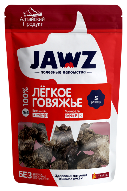 

Лакомство для собак JAWZ Легкое говяжье №5, S, 13 шт по 35 г