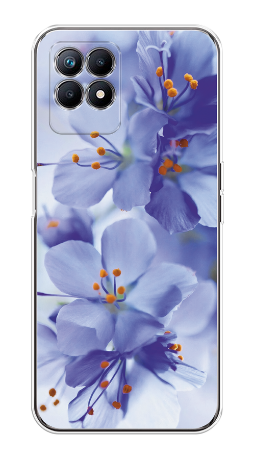 

Чехол на Realme 8i "Фиолетовые цветки", Фиолетовый;синий, 257350-1