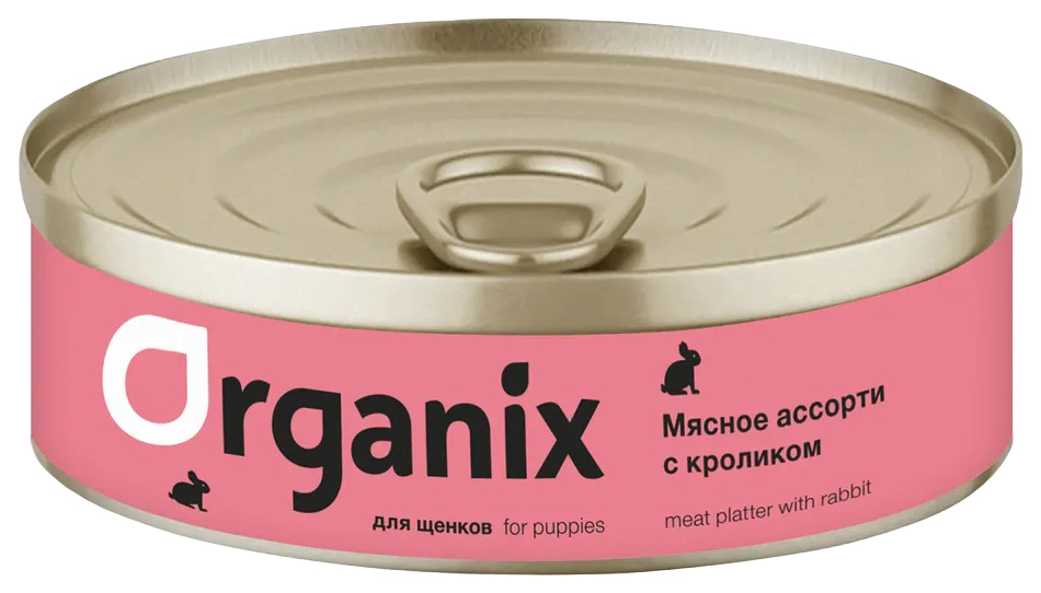 фото Консервы для собак organix с кроликом, 28 шт по 100 г