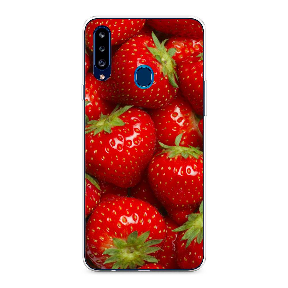

Чехол Awog на Samsung Galaxy A20s / Самсунг A20s "Клубника", Разноцветный, 2100850-10