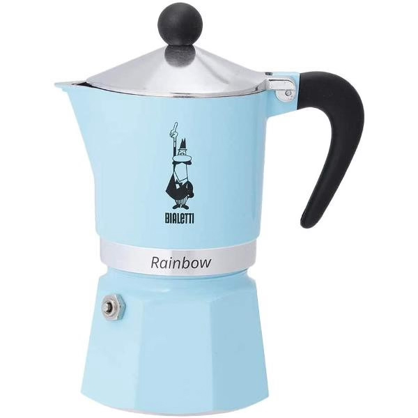 

Гейзерная кофеварка Bialetti Rainbow (6 чашек) 5042 голубая, Голубой