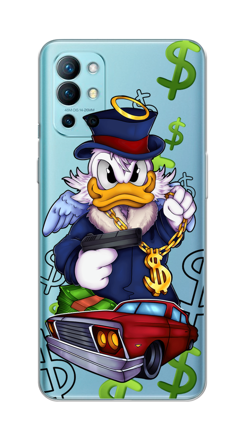 

Чехол на OnePlus 9R "Scrooge McDuck with a Gold Chain", Красный;синий;белый, 151650-6