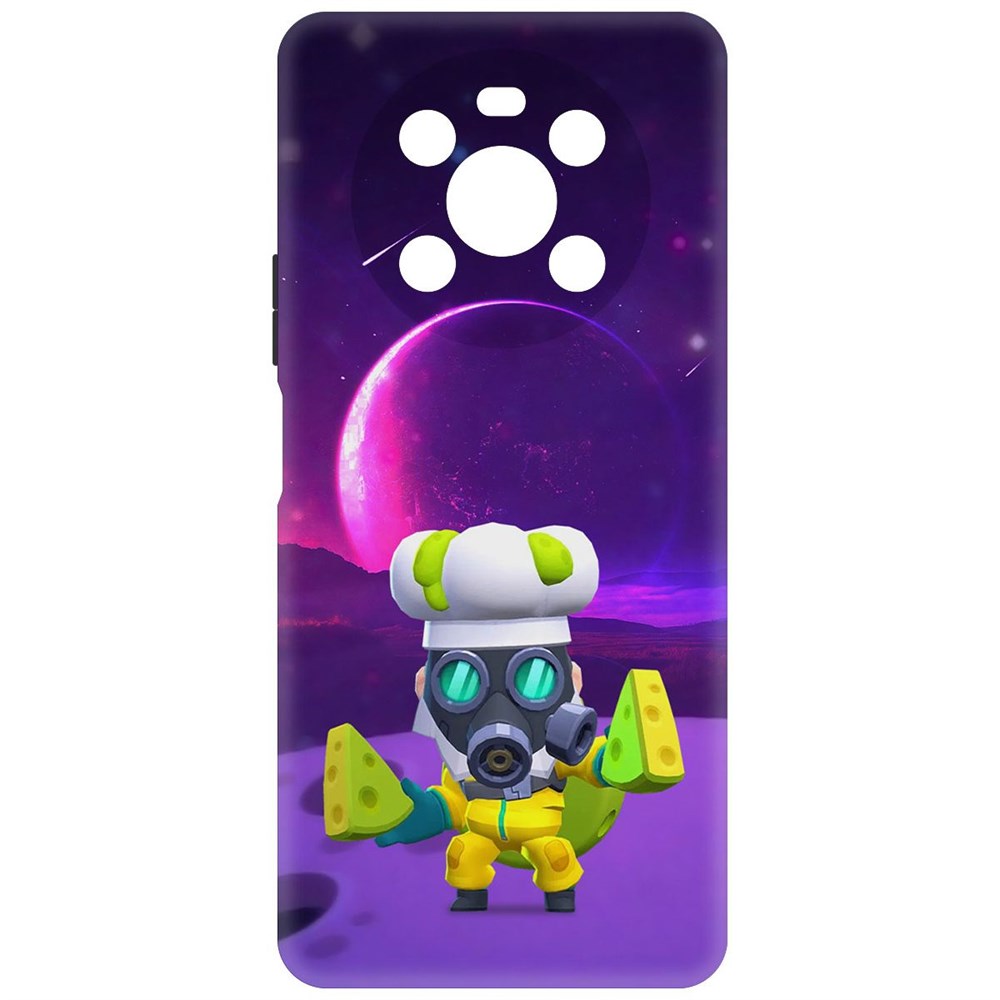 

Чехол-накладка Софт Brawl Stars - Майк с плесенью для Honor X9, Черный