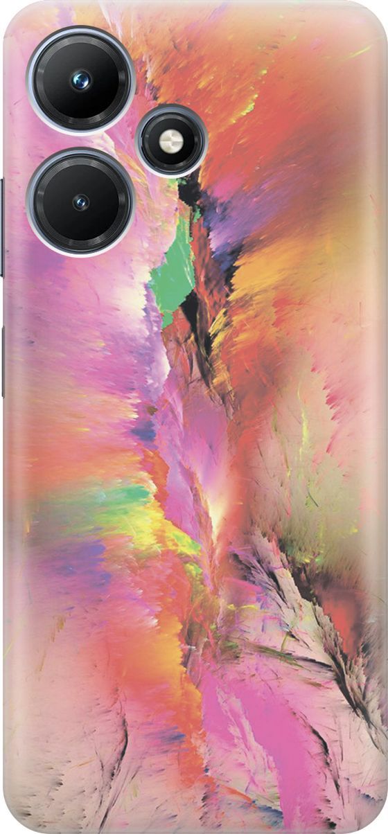 

Силиконовый чехол на Infinix Hot 30i "Красочный разлом", Желтый;зеленый, 159402