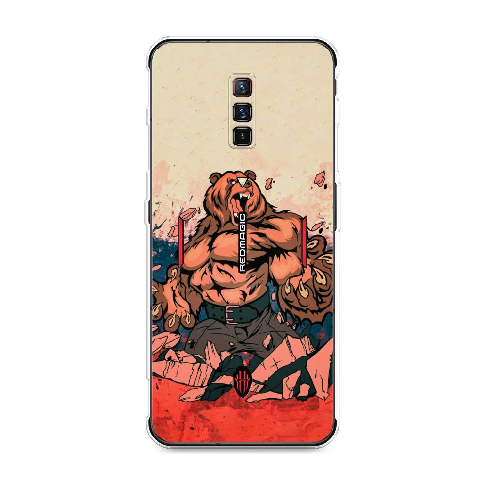 

Чехол Awog на ZTE Nubia Red Magic 6 / ЗТЕ Нубиа Ред Мэджик 6 "Медведь с флагом РФ", Разноцветный, 135150-2