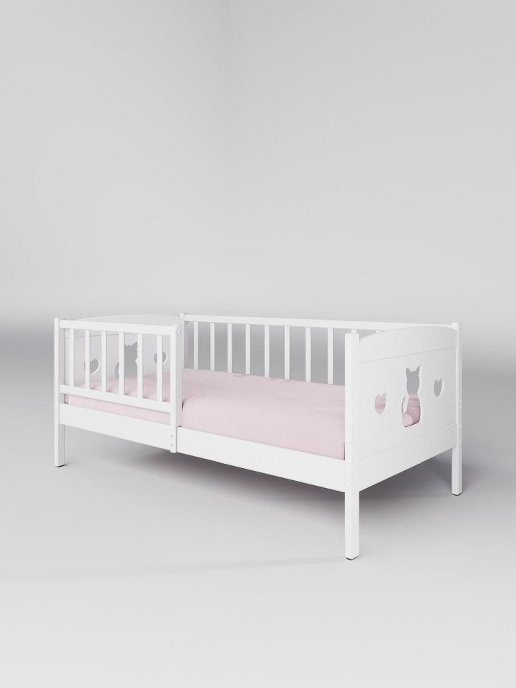 

Кровать Malika White Kitty 160х80 белый