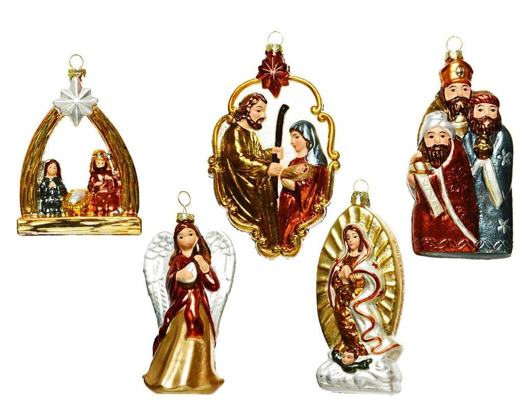 

Набор ёлочных игрушек РОЖДЕСТВЕНСКИЕ ИСТОРИИ, пластик, 12.5 см, 5 шт., Kaemingk (Decoris)