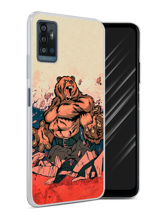 

Чехол Awog на ZTE Blade A71 / ЗТЕ Блэйд A71 "Медведь с флагом РФ", Разноцветный, 134450-2