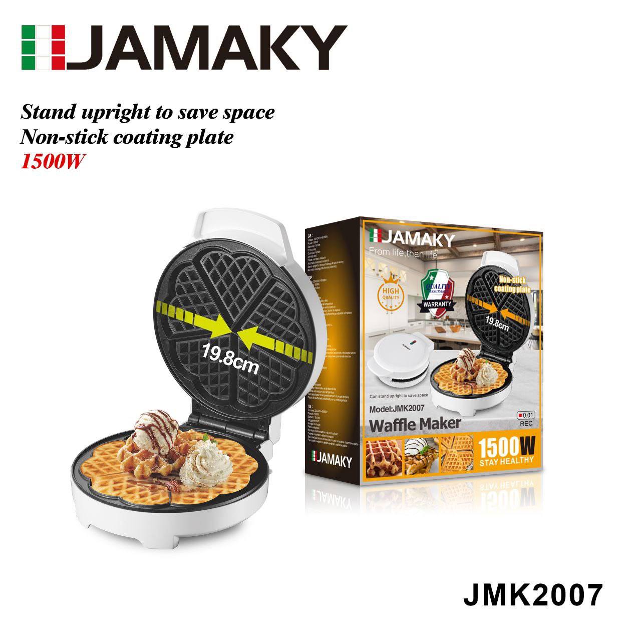 

Электровафельница JAMAKY JMK-2007 белый; черный, JMK-2007