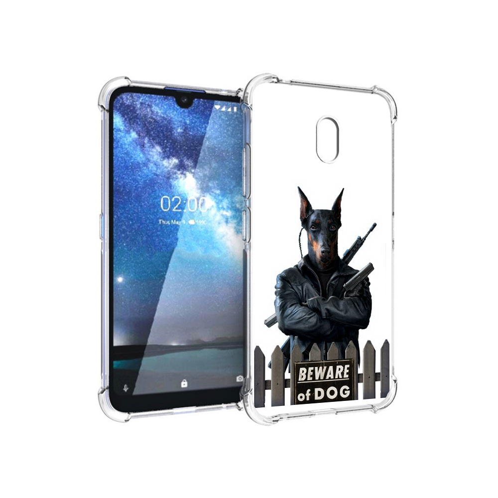 

Чехол MyPads Tocco для Nokia 2.2 доберман (PT134721.103.332), Прозрачный, Tocco