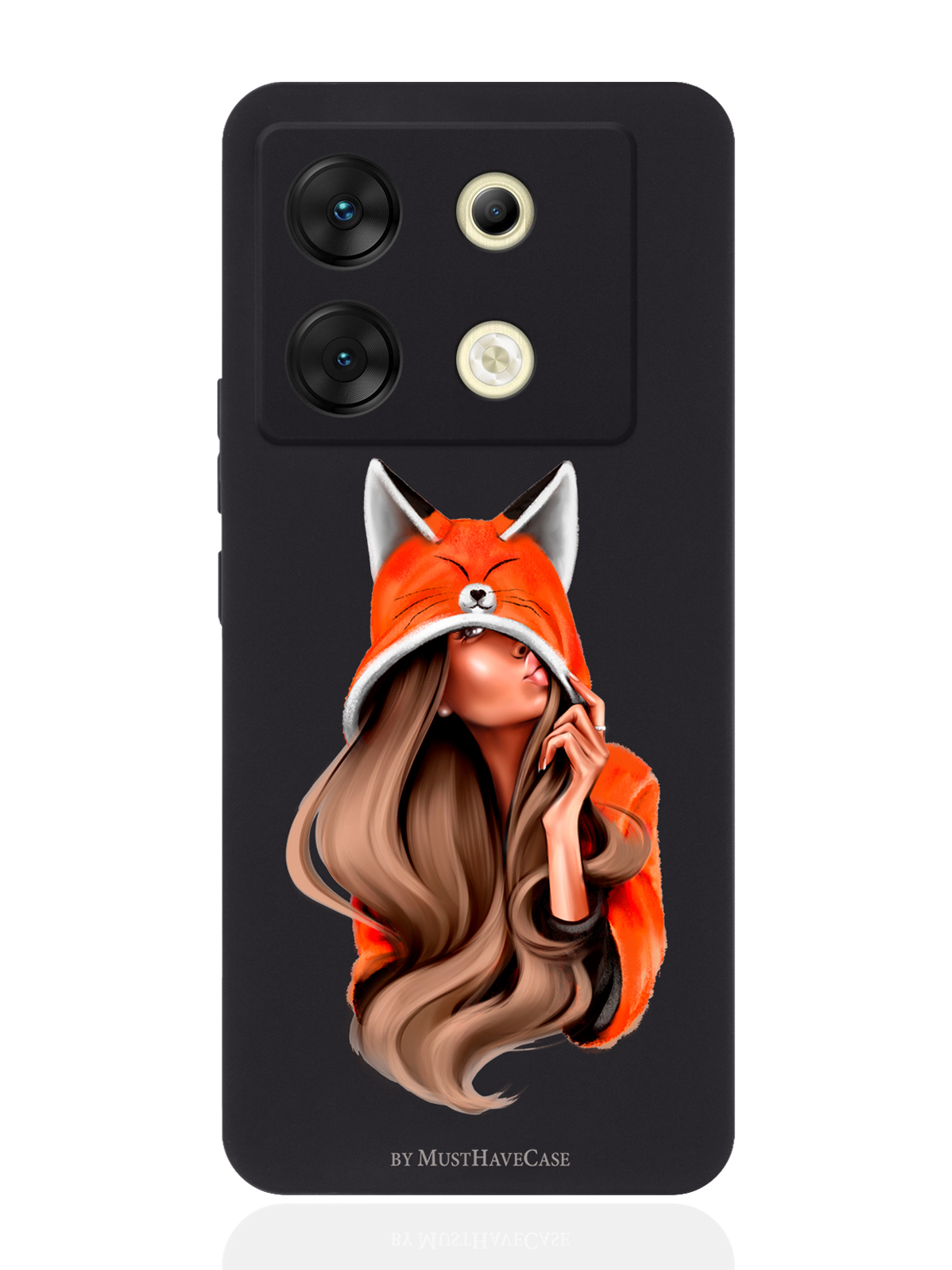 

Чехол для смартфона Infinix Zero 30 5G Foxy Girl/ Лисичка, Оранжевый;черный, Infinix Zero 30 5G