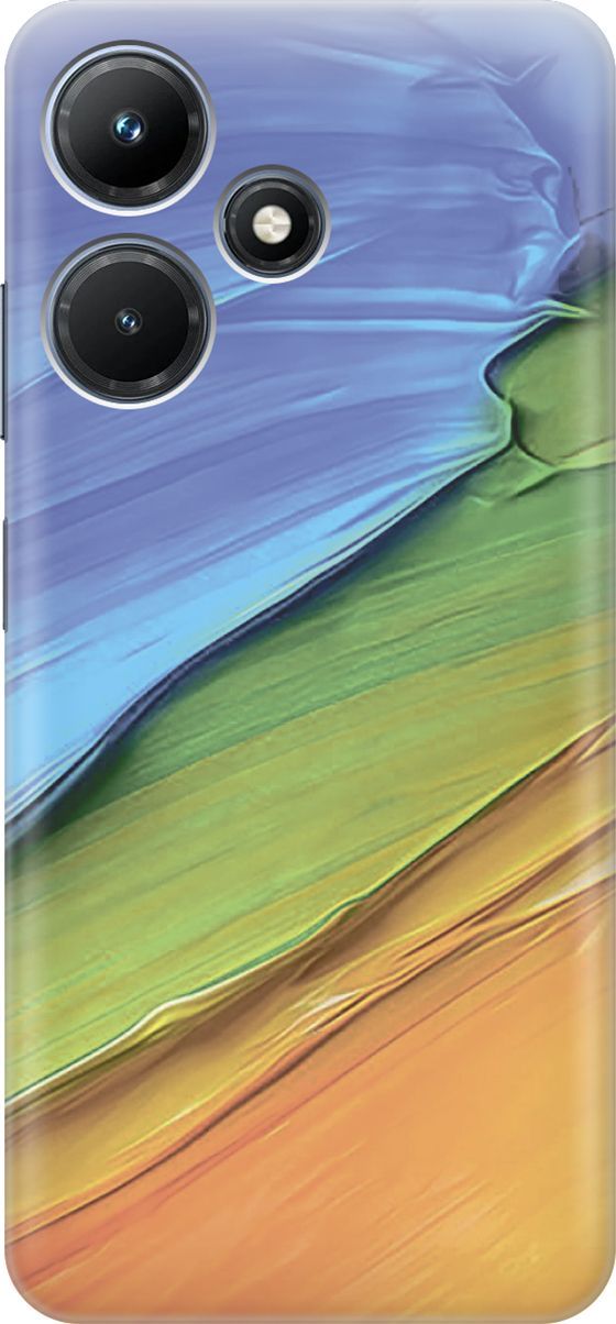 

Силиконовый чехол на Infinix Hot 30i "Желто-синие ткани", Голубой;оранжевый, 159409