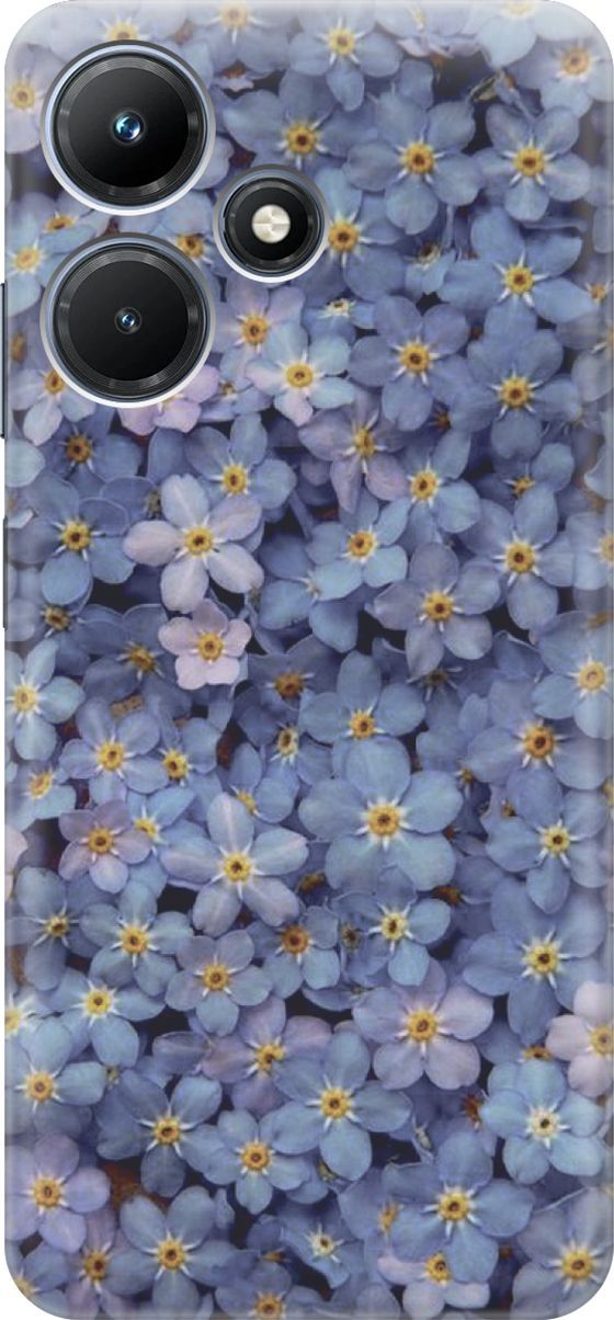 

Силиконовый чехол на Infinix Hot 30i "Голубые фиалки", Голубой;желтый, 159408