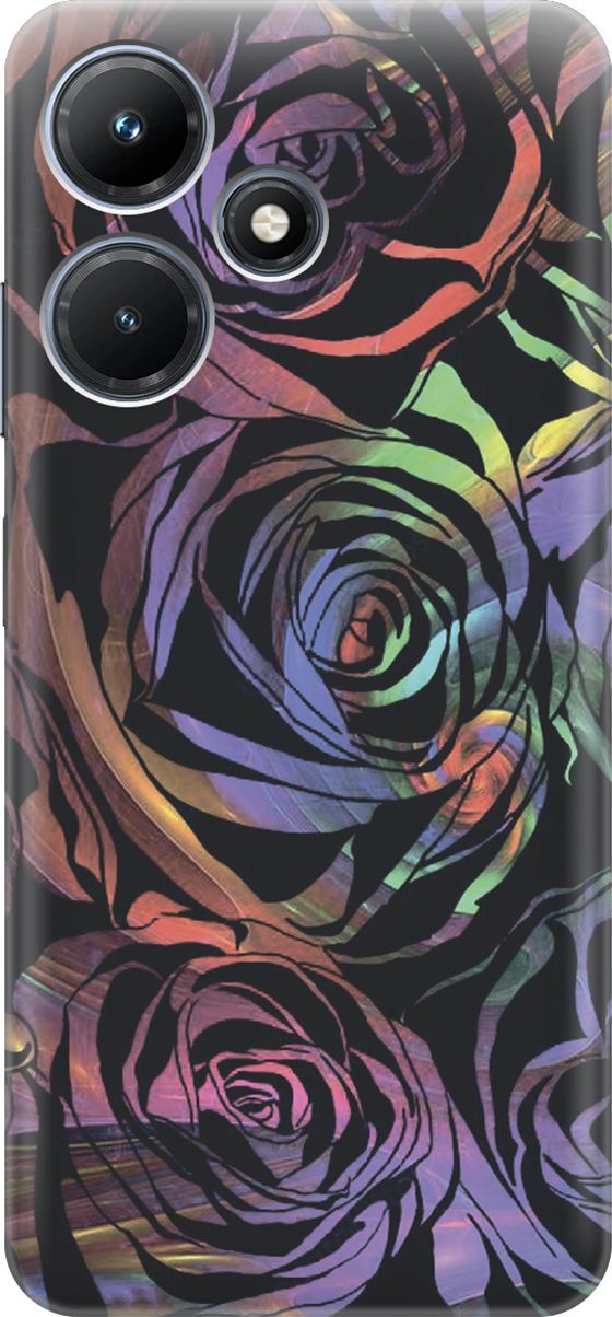 

Силиконовый чехол на Infinix Hot 30i "Мрачные розы", Серый;фиолетовый, 159406