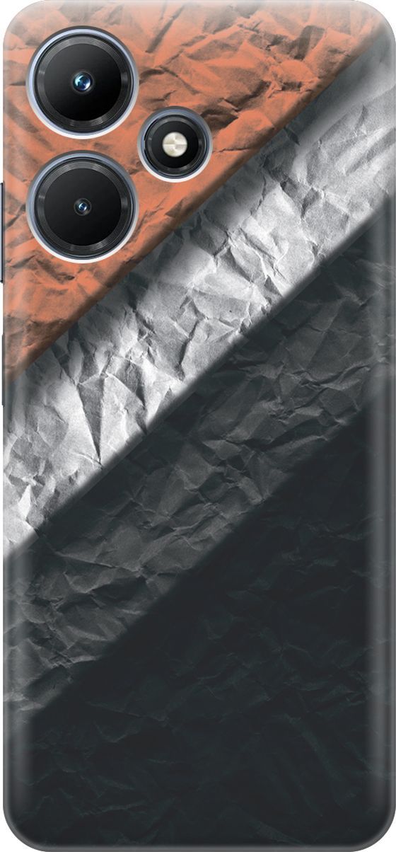 

Силиконовый чехол на Infinix Hot 30i "Мятые полотна", Розовый;черный, 159402