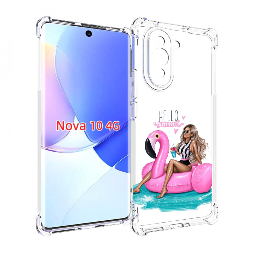 

Чехол MyPads Hello-summer для Huawei Nova 10, Прозрачный, Tocco