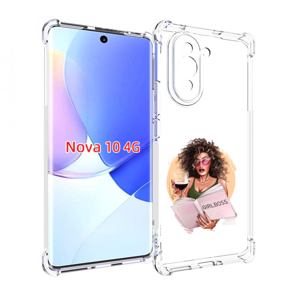 

Чехол MyPads Girlboss with wine girlboss art love books an wine _ Etsy женский для Huaw..., Прозрачный, Tocco