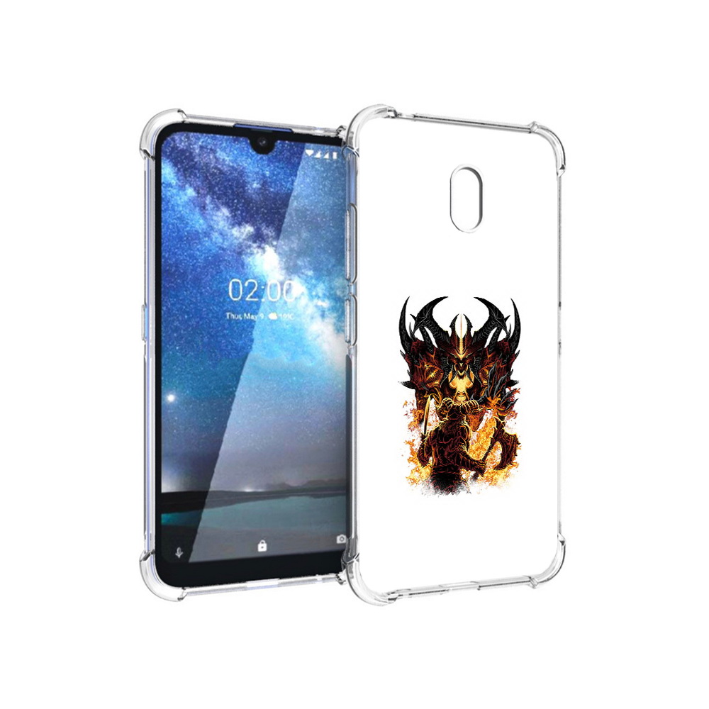 

Чехол MyPads Tocco для Nokia 2.2 демон shadow fiend (PT134721.103.318), Прозрачный, Tocco