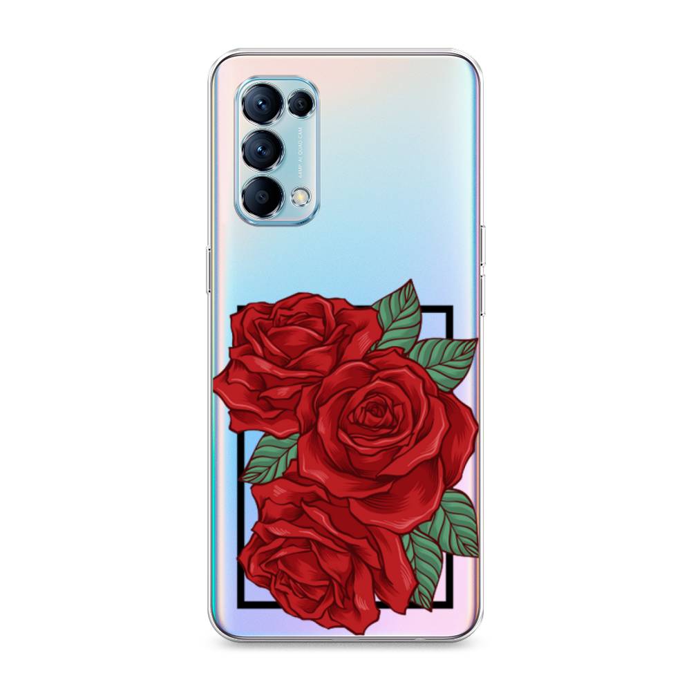 

Чехол для Oppo Reno 5 "Три алые розы", Красный, 255250-2
