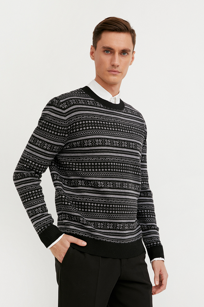 

Джемпер мужской W20-22111 Finn Flare черный 2XL, W20-22111