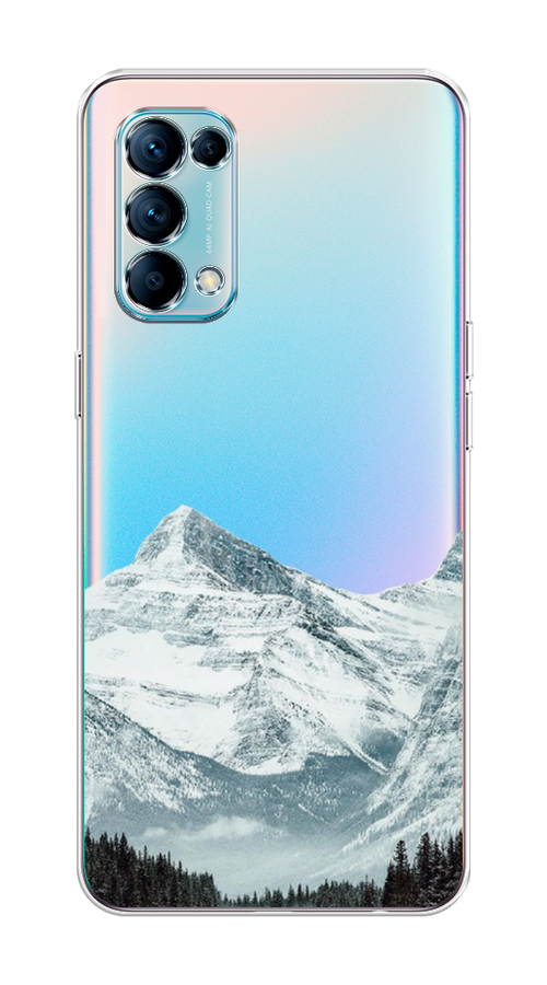 

Чехол на Oppo Reno 5 "Горы арт 1", Белый;зеленый, 255250-2