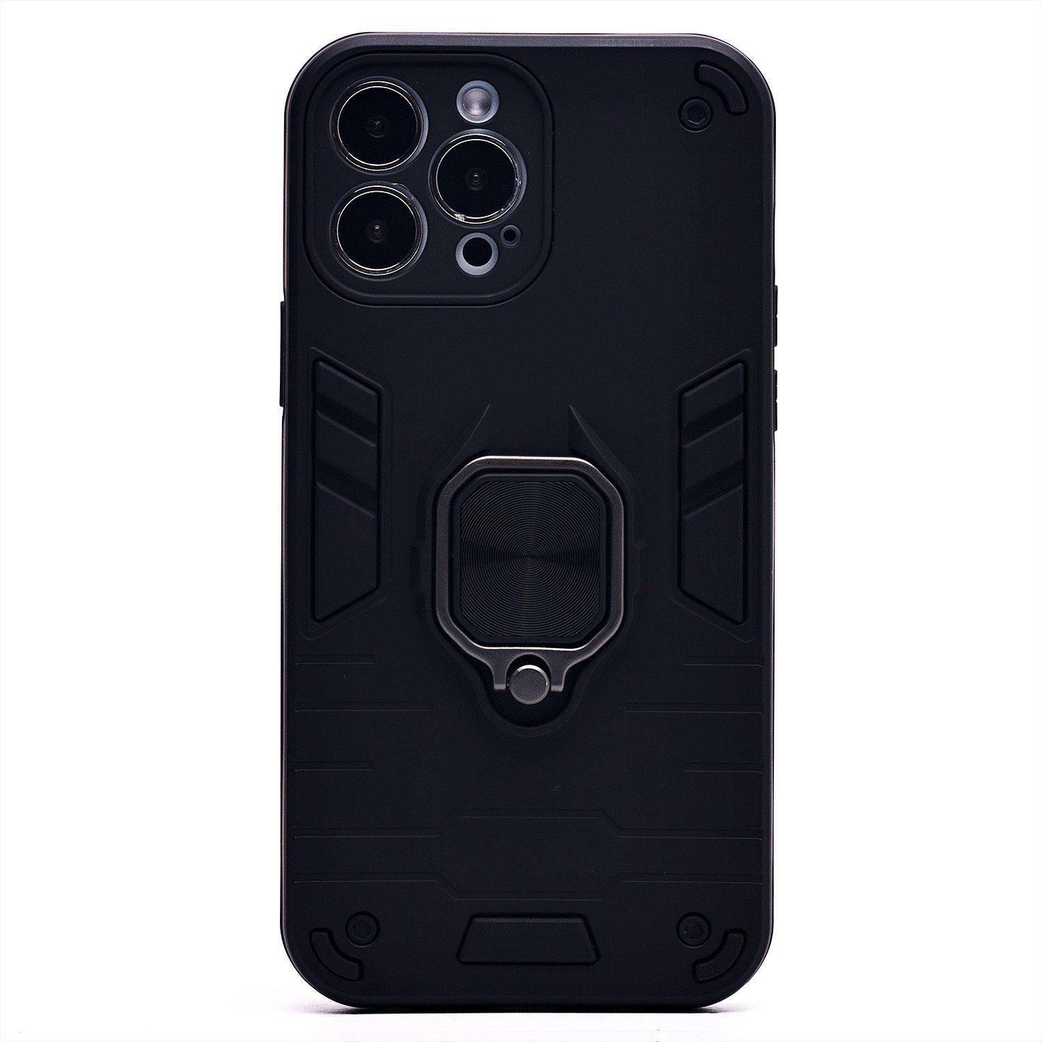 

Чехол для iPhone 13 Pro Max силиконовый противоударный с кольцом черный