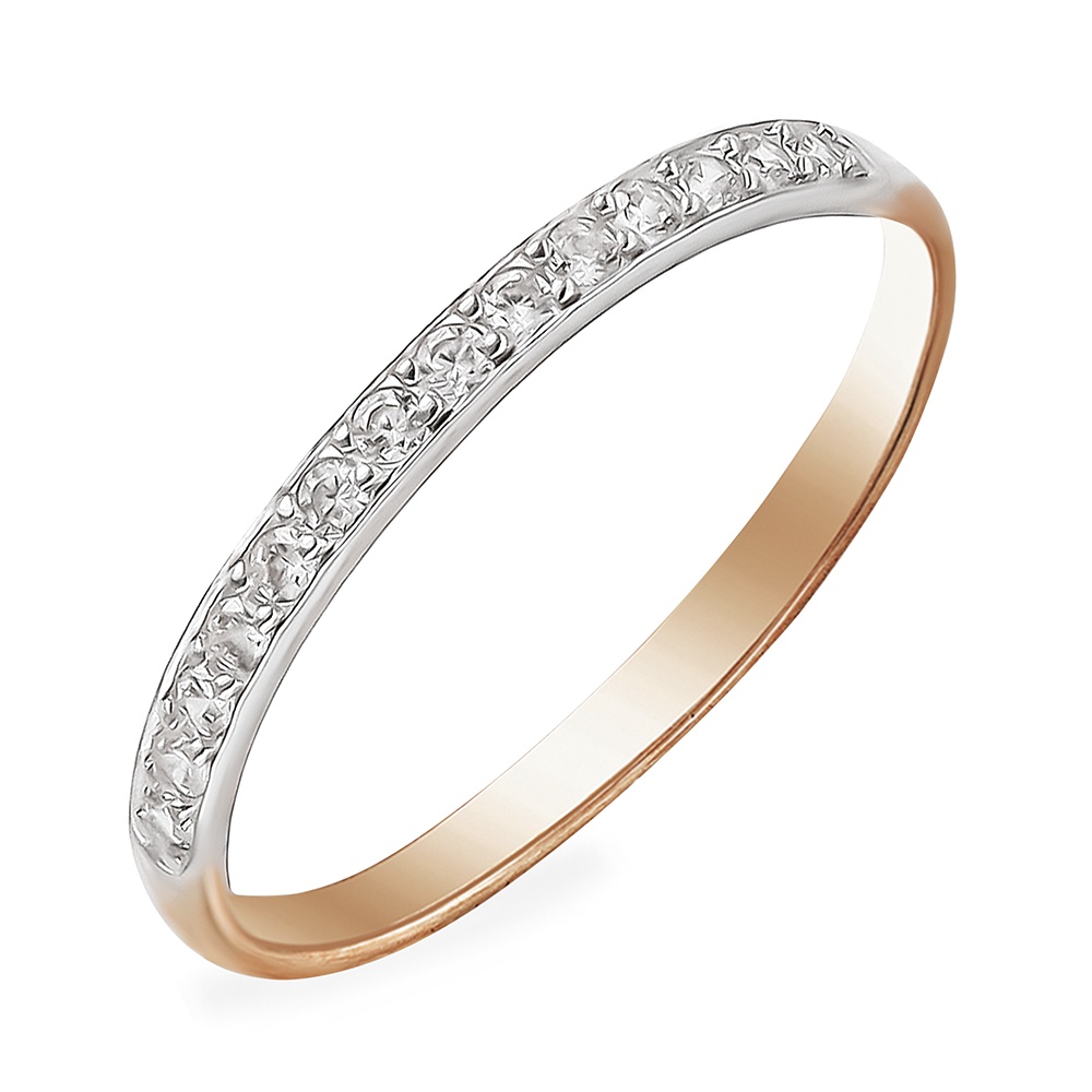 

Кольцо женское из красного золота с фианитом 585Gold 301011208, р, 301011208