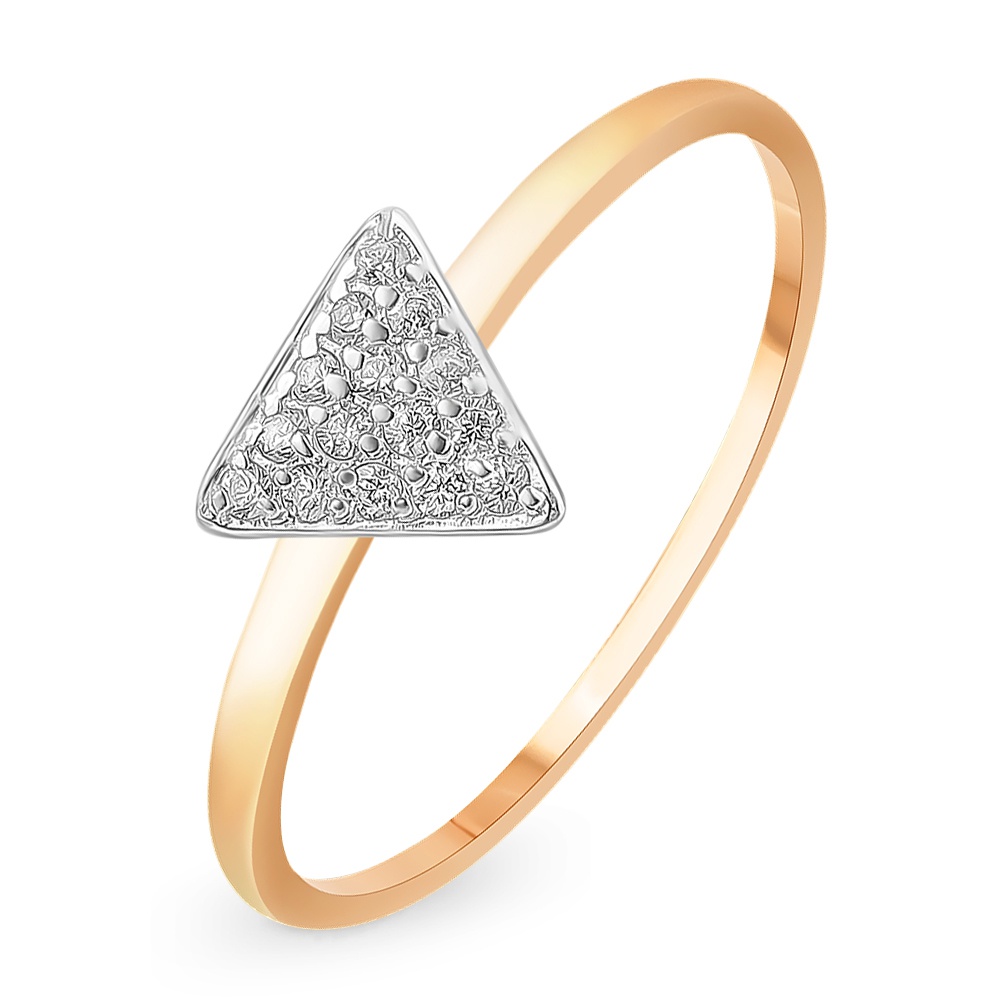 

Кольцо женское из красного золота с фианитом 585Gold 301011321, р, 301011321
