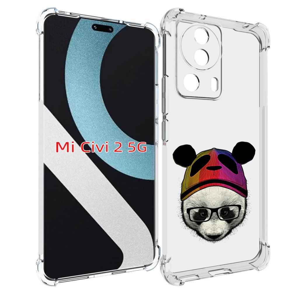 

Чехол MyPads Панда в шапке для Xiaomi Civi 2, Прозрачный, Tocco