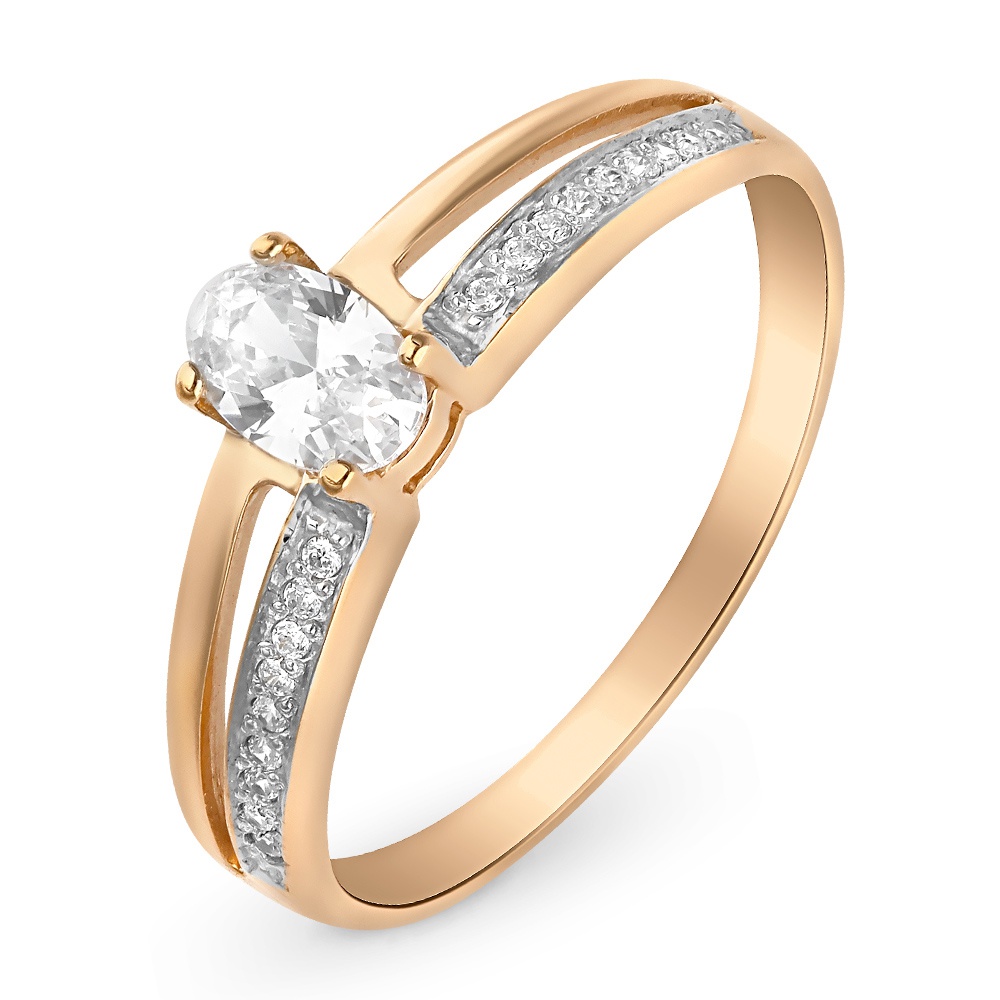 

Кольцо из золота р.  585Gold 301010545, фианит, 301010545