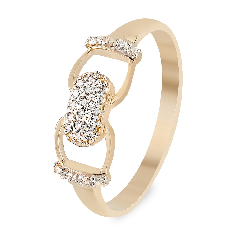 

Кольцо женское из красного золота с фианитом 585Gold 301011304, р, 301011304