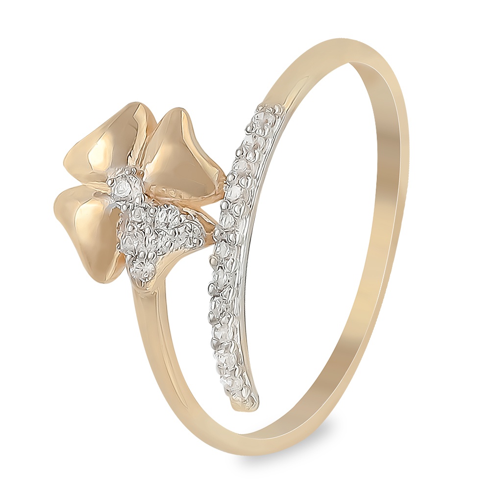 

Кольцо женское из красного золота с фианитом 585Gold 301011286, р, 301011286
