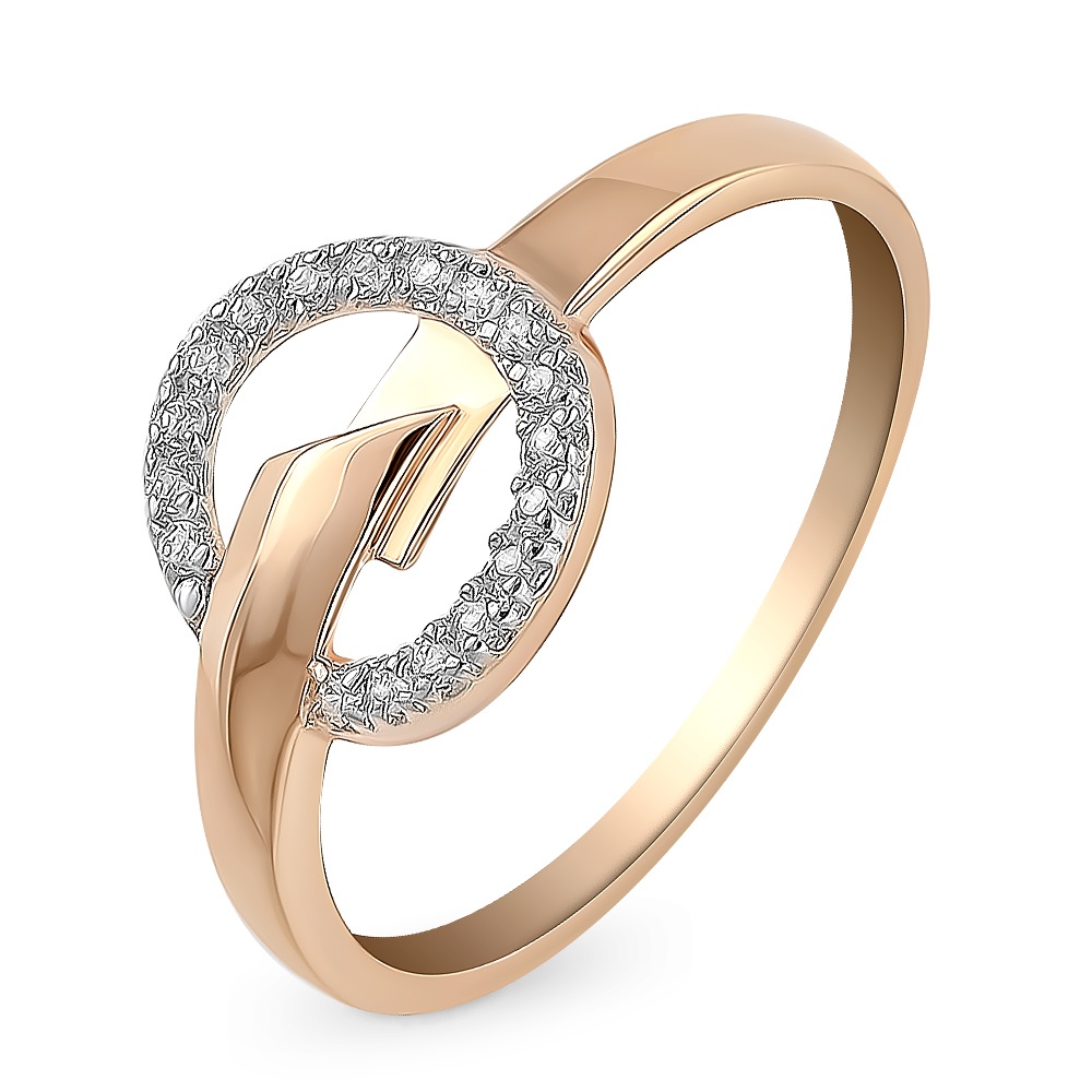 

Кольцо женское из красного золота с фианитом 585Gold 301011300, р, 301011300