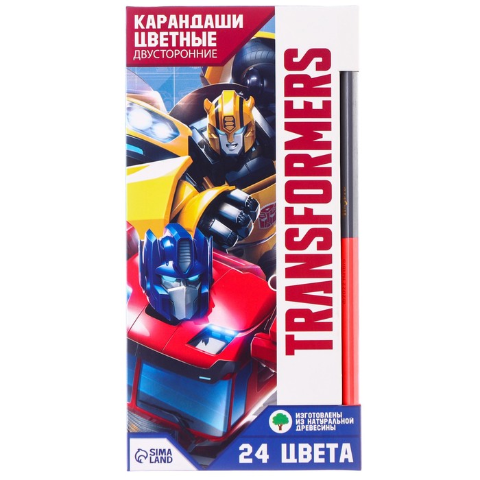 Карандаши цветные 24 цвета двусторонние Transformers 434₽