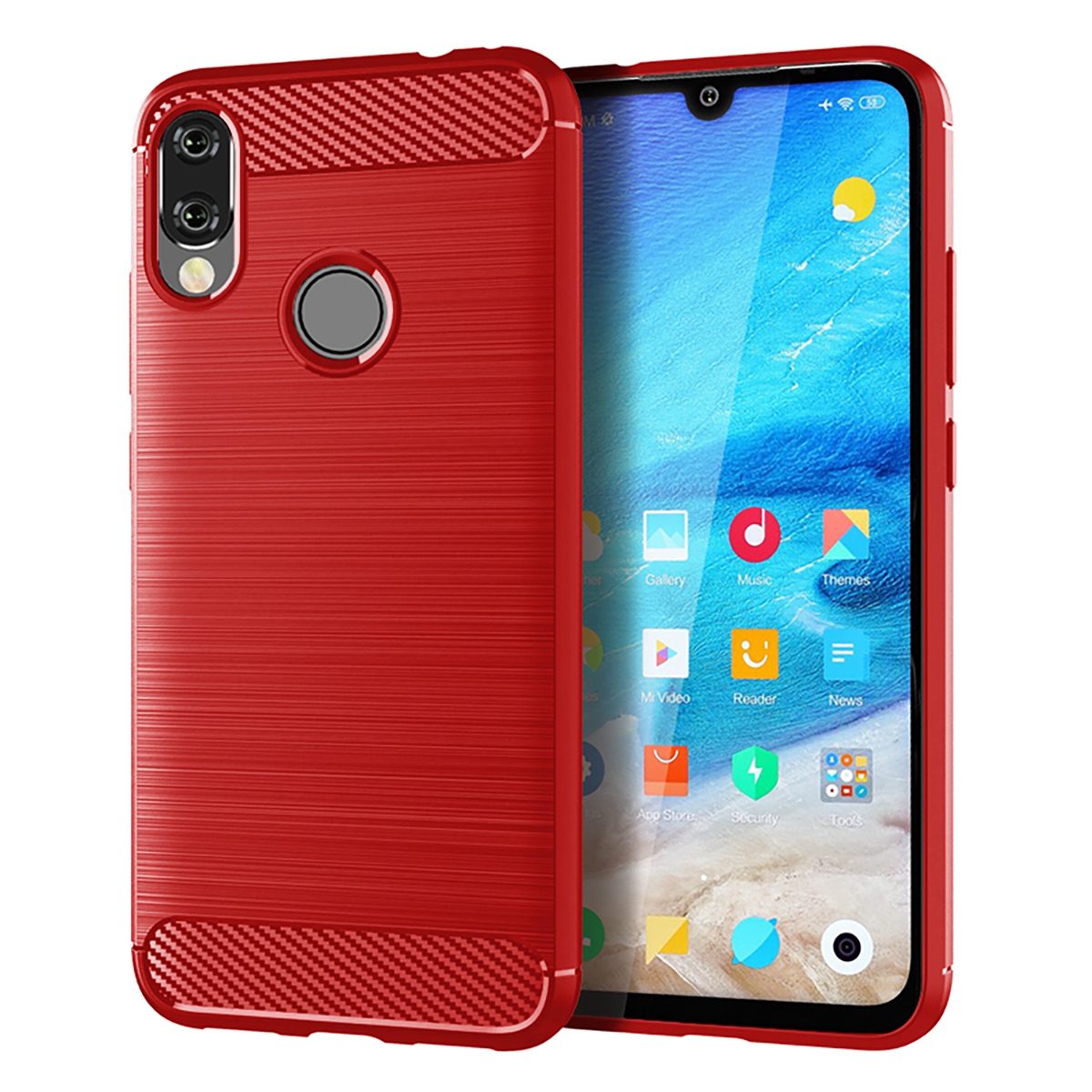 фото Чехол противоударный xiaomi redmi note 7 (009508) красный nobrand