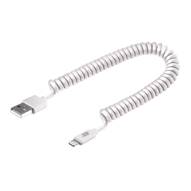 фото Кабель borasco usb/lightning 2а 2м, витой, белый (20548)